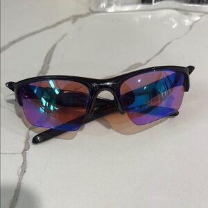 Oakley Black Sunglasses with Orange Lenses